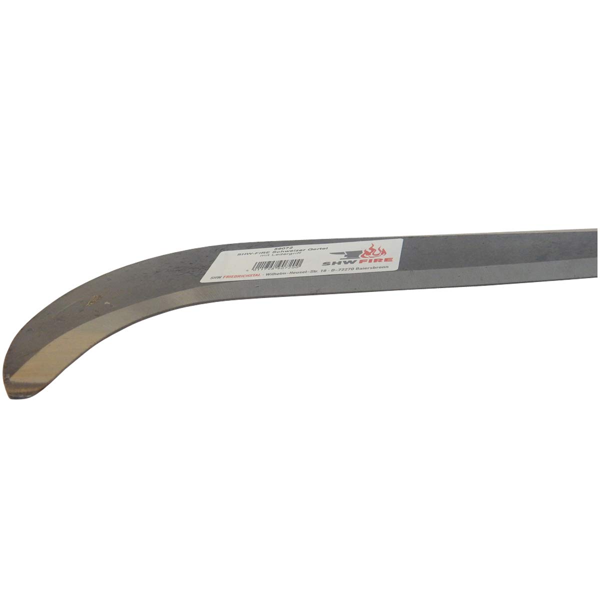 SHW-FIRE Schweizer Gertel Hippe Gertl Gartenmesser Stahl Ledergriff Handschutz 43cm