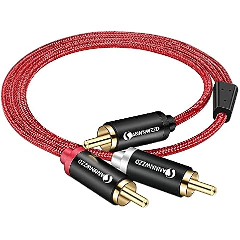 ANNNWZZD RCA to 2RCA Subwoofer Cable,1 RCA Male to 2 RCA Male Audio Cable RCA Y-Adapter (1M) Cover