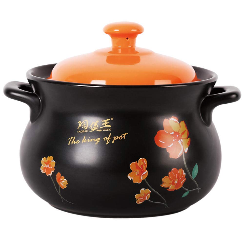 Casseruola in Terracotta Pentola in Terracotta Casseruola in Ceramica - Resistenza alle Alte Temperature Buona stabilità Termica Durevole (2,8 l)