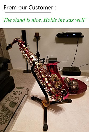Luvay Alto/Tenor Sax Stand, Foldable(12") & Adjustable, Triangle Base Design - Thumbnail 6