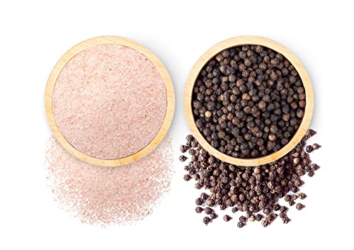 Salt & Pepper Bundle - Fine Himalayan Pink Salt, 1 Pound And Whole Black Pepper, 1 Pound - Kosher, Vegan #TOP3