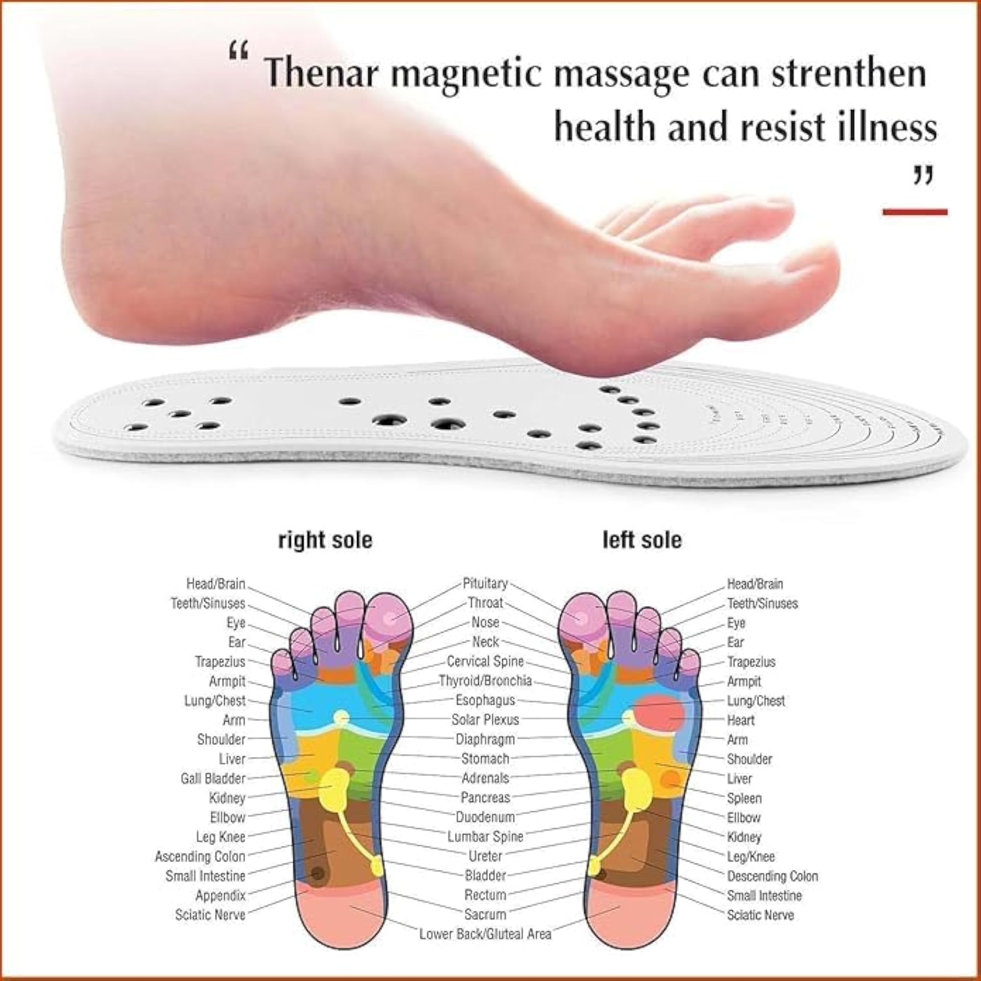 Plastic Acupressure Shoe Sole-Magnet