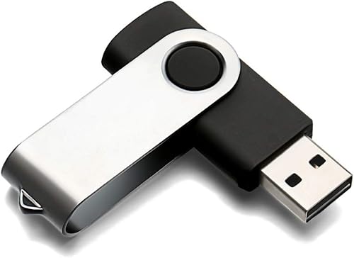 Miniatura 8 de Paquete de 20 unidades flash USB 2.0 a granel de 4 GB, unidad de memoria giratoria JumpDrive, negro, 4 GB, 20 unidades