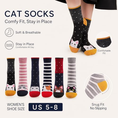 Image of Cute Animal Design Women's Socks Casual Cotton Crew Novelty Socks