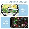 MEXRUMI 108 Pièces De Rayons De Vélo Colorés Pour Les Filles Et Les Garçons Perles De Rayons, Rayons De Vélo Coloré Bike Speichen Clicker Rayons Réfléchissants Étoiles Clip De Décoration De Vélo #1