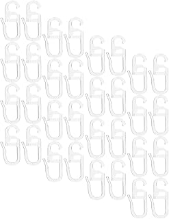 LIOOBO プラスチック製カーテンフック 200個セット カーテンレール用プーリーフック 窓装飾アクセサリー 簡単取付