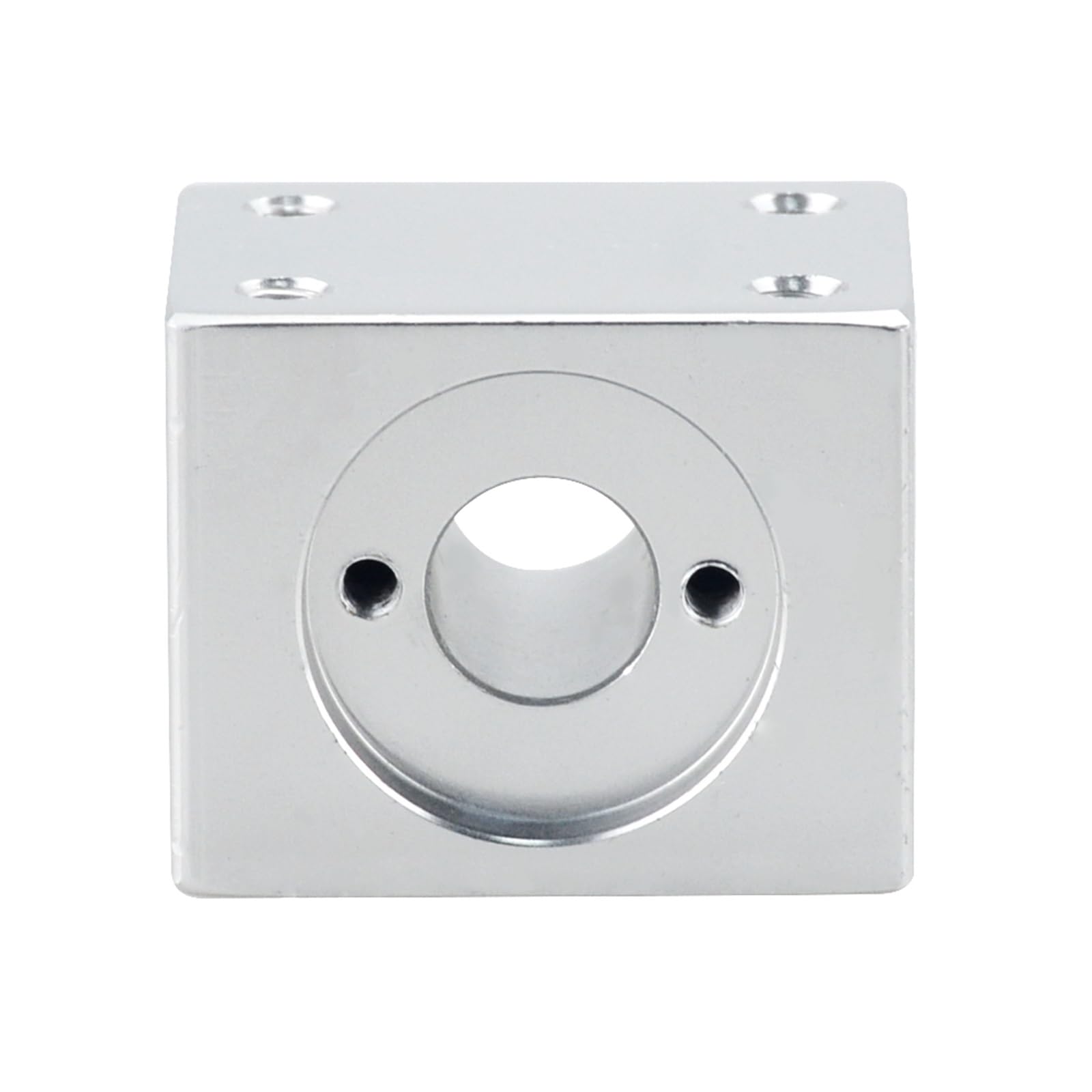 ELLANA Threaded Backlash T10 Lead Screw Nut Housing Seat Aluminum Alloy Mounting Bracket T10 Trapezoidal Screw Nut Bracket T10 Nut Housing Screw trapezoidal (Color : White, Size : T10)