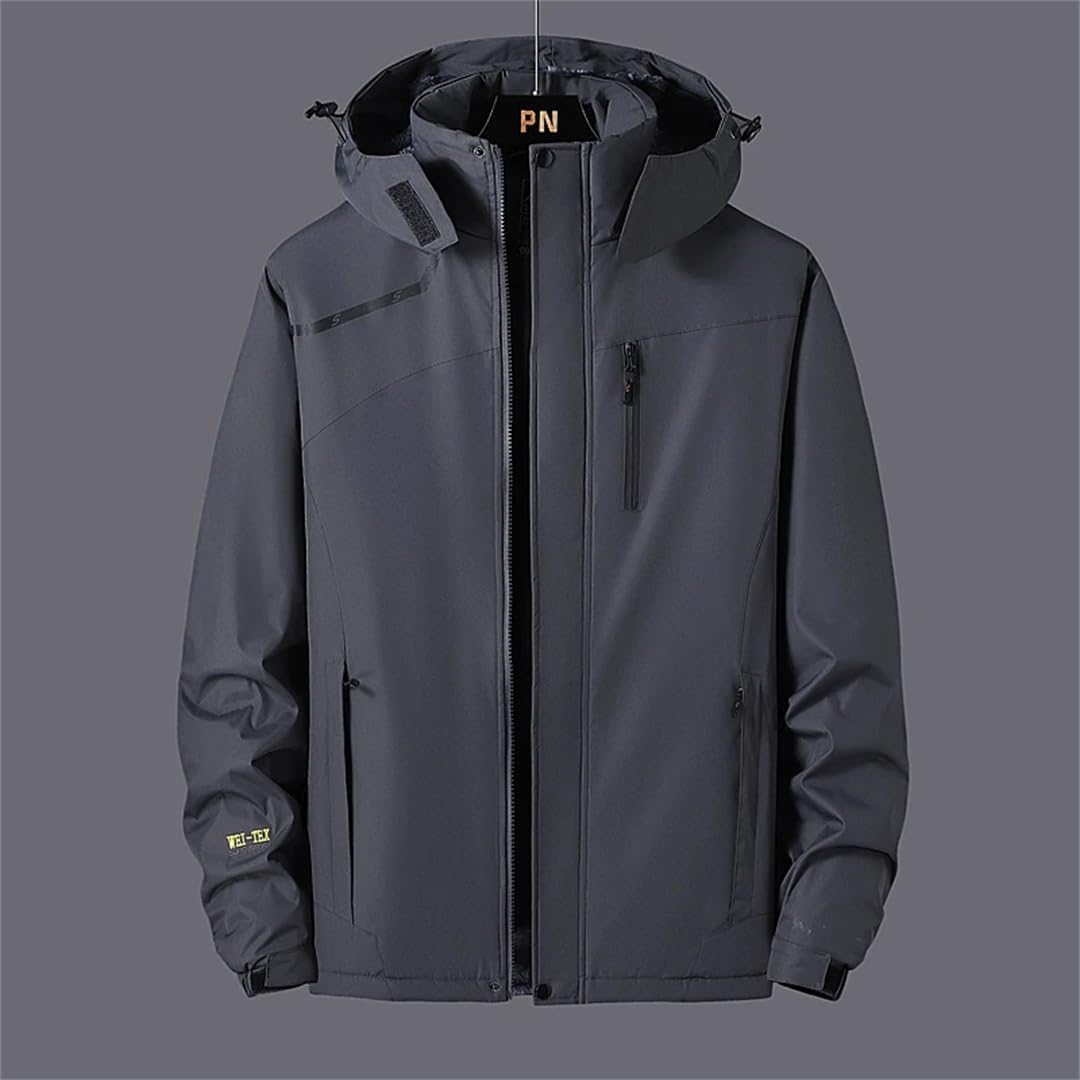 Men's Outdoor Outing Camping Mountaineering Wear Sports PlWaterproof Windproof Warm Thick Jacket
