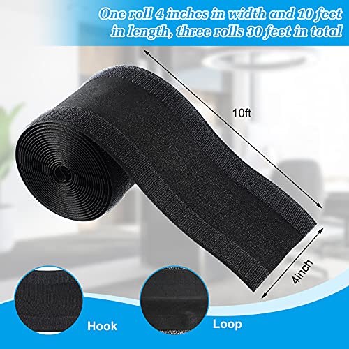 Image of WILLBOND Carpet Cord Cover Cable Protector Floor Cover Cable Protector Management Only for Commercial Office Carpet(29.53 ft,Black)