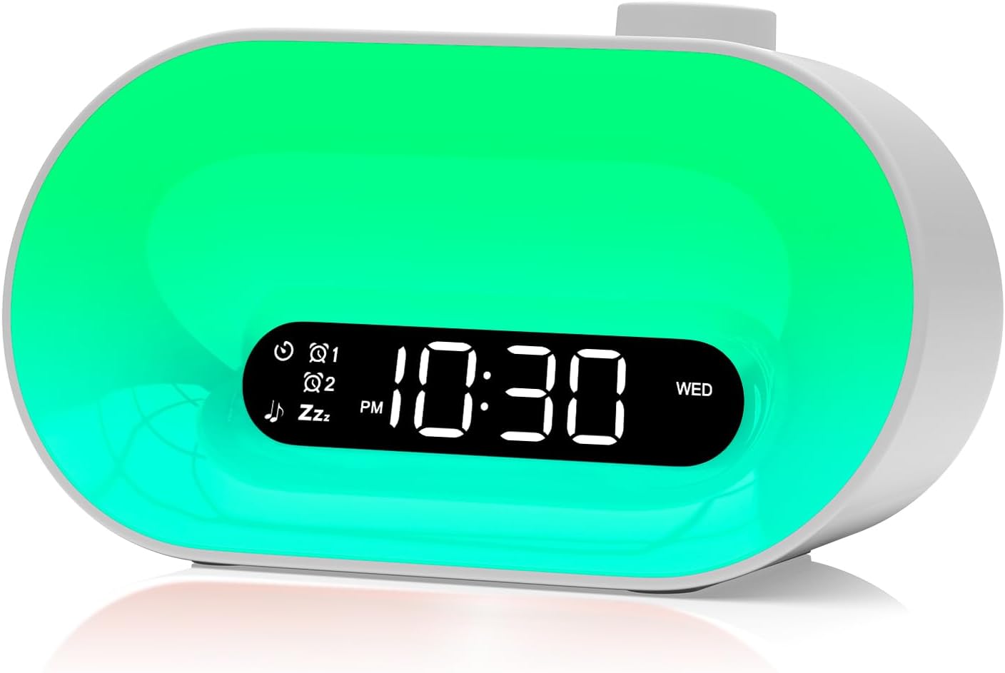 Sunrise Alarm Clock White Noise Machine with 30 Soothing Sounds for Sleep - Natural Wake Up Light - Dimmable Night Light Clock with 2 Alarms & Sleep Timer - Sound Machine for BabyKids Adults Bedroom