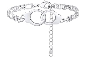 Customizable Stainless Steel Handcuff Ankle Bracelets - The Perfect Gift for Your...