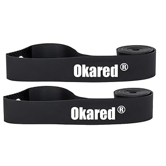 2 Pack Bicycle Rim Strip Rim Tape 26"/27.5"/29" for Road Bike MTB Mountain Bike Tube Protector Liner Black, 27.5in