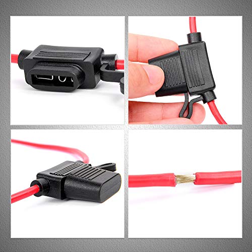 Recoil Fh16-10 10 Pack Atc/Ato Inline 16Awg Fuse Holder With 10Pcs 10A 15A Fuses #TOP4