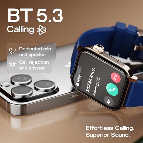 Image of GOBOULT Drift 2 Smart Watch 1.83'' HD Display,15 Days Battery Life, 150+Watchfaces, 500 Nits Brightness, AI Voice Assistant, SpO2 Monitoring (Storm Grey) (Sapphire)