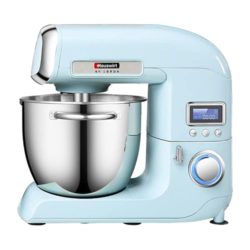 Mezclador de harina Multifuncional, máquina for amasar el hogar, pequeña máquina automática for Mezclar Carne picada, batir Huevos, máquina de Cocina (Color : Blue)