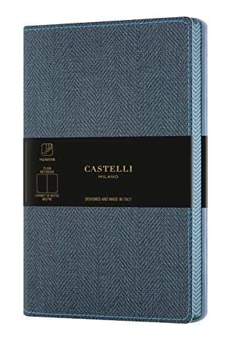 Castelli Milano Harris - Cuaderno (13 X 21 Cm, 240 Unidades), Color Azul