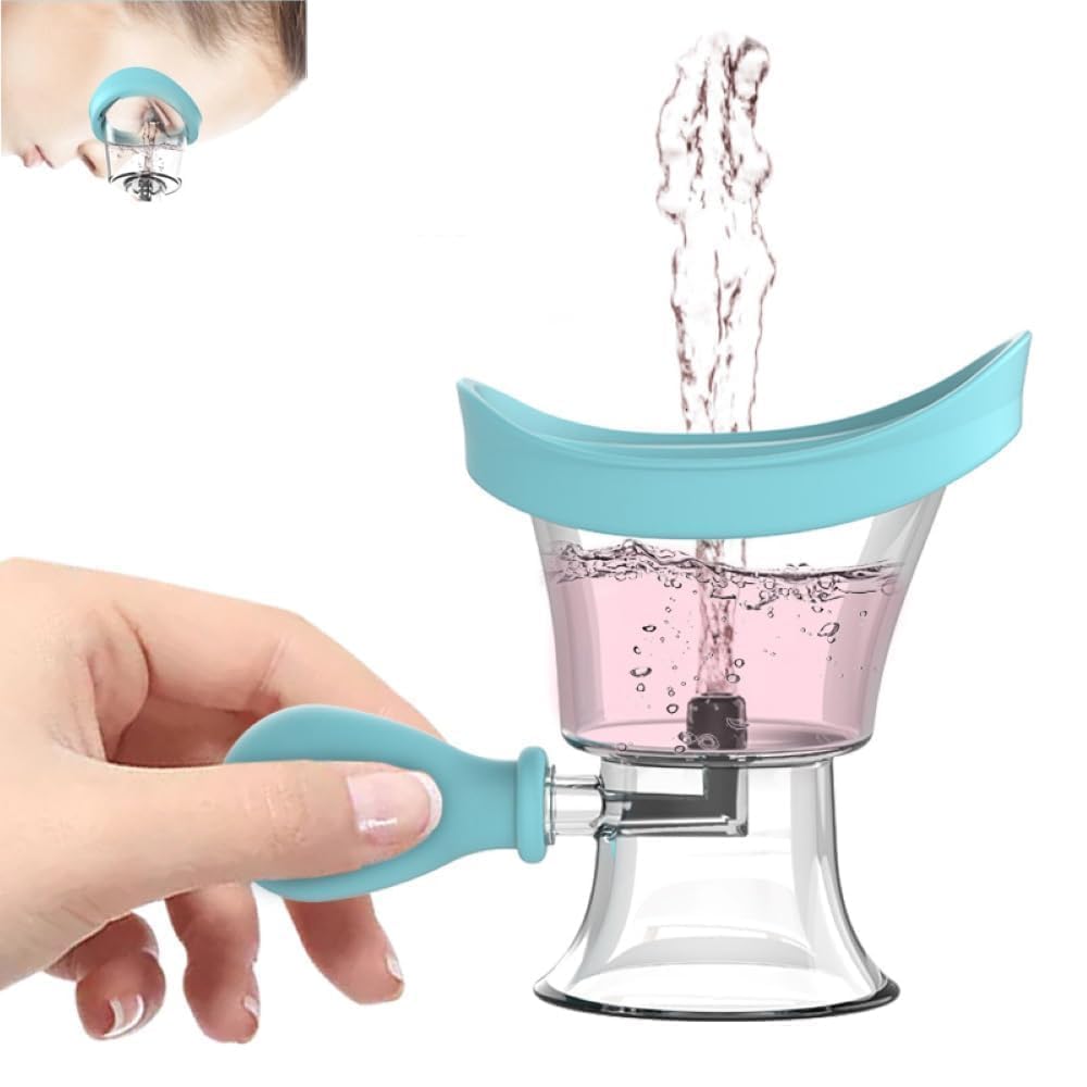 Eye Wash Cup, Eye Wash Cleaner Kit Silicone Manual Air Pressure Eye Cleaning Cup for Eye Rinse, Portable Eye Care Tool for Quick Relief from Tired Eyes, Cleaning Eye Dust, Makeup Irritants (Multi-Color)-image-16