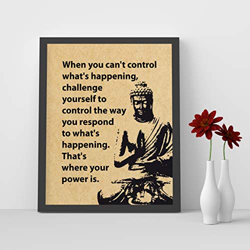 American Luxury Gifts Challenge Yourself To Control Spiritual" Quotes Wall Art Print - 8X10 Inch Modern Buddha Image Print Ideal For Home Decor thumb #6