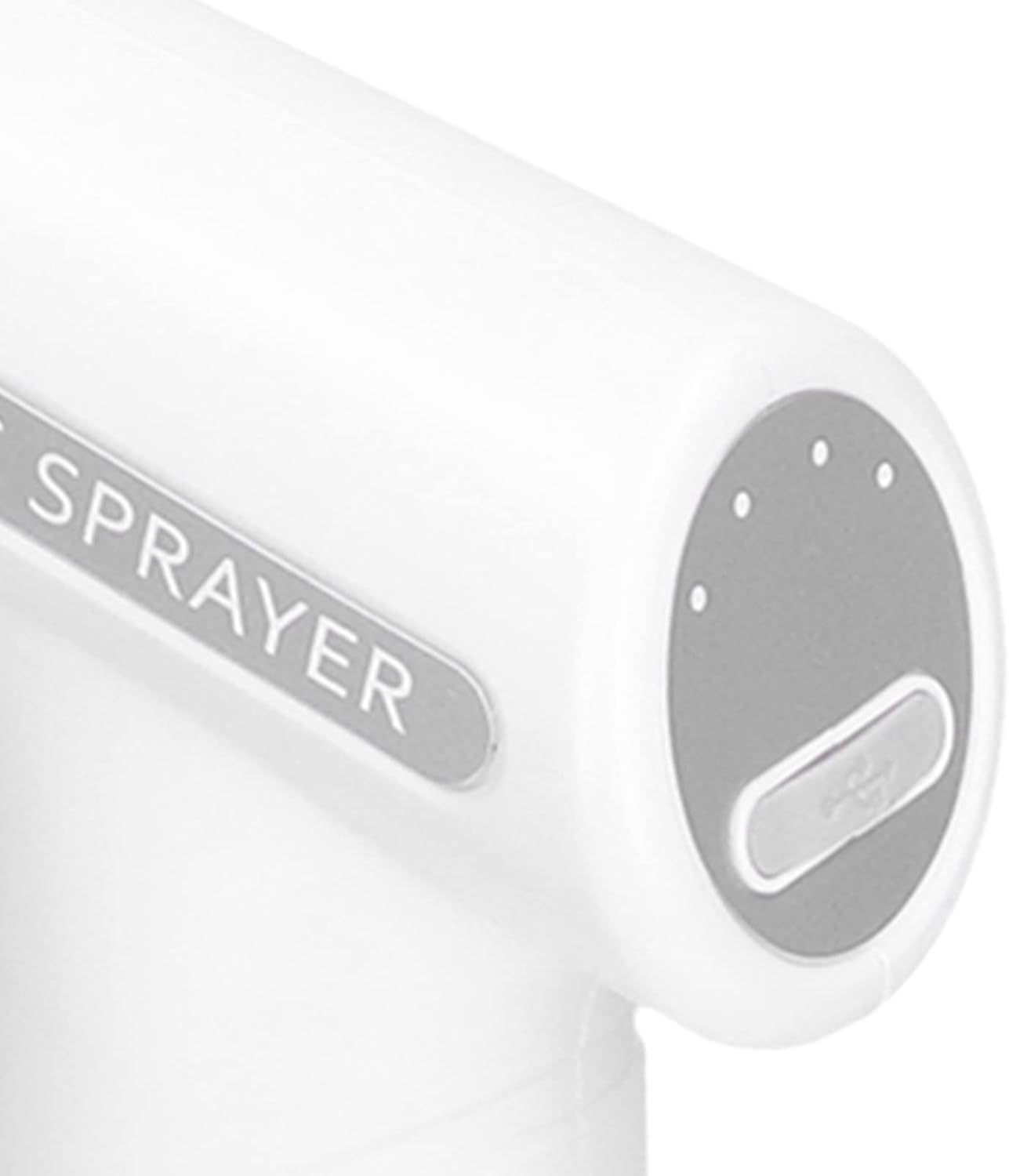 Close-up of the power indicator lights on the Shanrya Automatic Electric Spray Bottle's control panel.