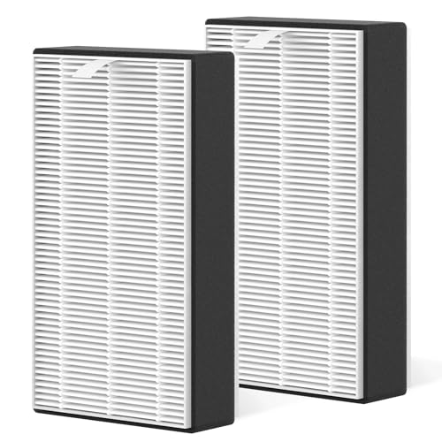 2 Packs F1 Replacement Air Filter Compatible with 3M Filtrete FAP-C01-F1, FAP-T02-F1, FAP-C01BA-G1, FAP-T02WA-G1, FAP-ST02W and FAP-ST02N Room Air Purifi-er