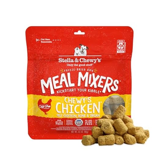Stella & Chewy's Freeze-Dried Raw Chicken Meal Mixers- Dog Food Topper and Mixer - Made with 95% Cage-Free Chicken, Organs & Bone - Perfect for Picky Eaters - Grain-Free - 3.5oz