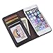 Genuine Leather Book Cover (Brown / Moby Dick) – Convenient Wallet Slots Inside for Apple iPhone 6