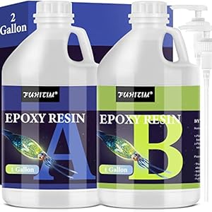 Epoxy Resin 2 Gallon – Crystal Clear Epoxy Resin Kit – Self-Leveling, High-Glossy, No Yellowing, No Bubbles Casting Resin Perfect for Crafts, Table Tops, DIY 1:1 Ratio