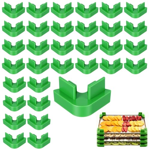 32 Pcs Original Tray Stackers Compatible with Freeze Dryer- Stacks 9 Trays Freeze Dryer Machine Accessories - Dried Food Storage (Green)