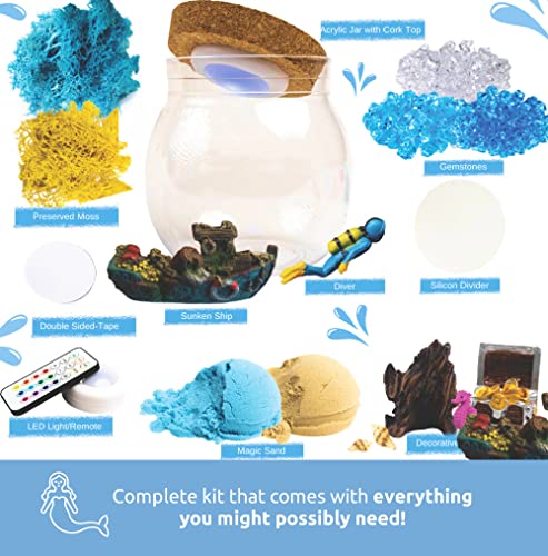 Make It Up Terrarium Arts And Crafts Kit For Kids Led Night Light Up & Remote Birthday Gifts Toys For Boys Ages 4 5 6 7 8 9 10 Year Old #TOP3