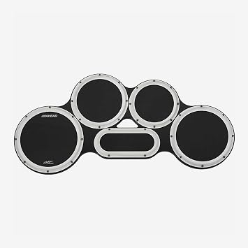 Ahead S-hoop Chavez Tenor Practice Pad Set - 4/5/6 Combination - Black with White Hoops