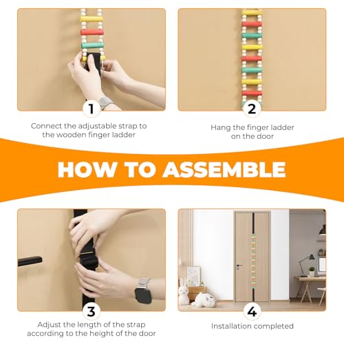 YIBEICO Wooden Finger Ladder for Shoulder Physical Therapy Equipment, Shoulder Pain Relief Wooden Finger Ladder for Rehabilitation, Fingers, Frozen Shoulder, and Joints (Standard Version) - Thumbnail 6