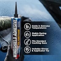 Urethane Windshield Adhesive - Quick Curing & Weather Resistant Auto Glass Adhesive, Vertical & Overhead Application, Windshield Repair Kit with Gloves, Applicator Tip & Cartridge - 310ml Black — image 3