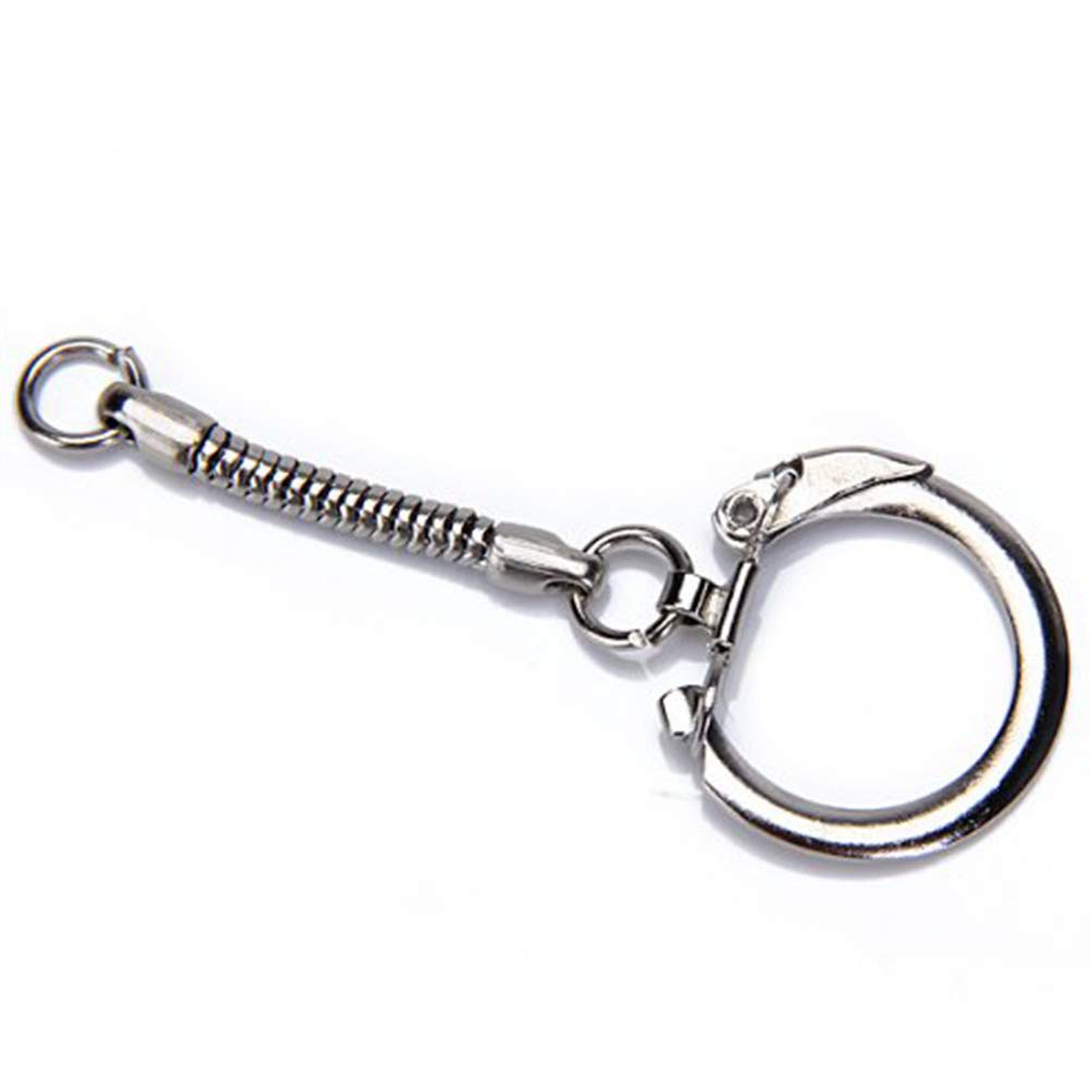 Romote 30 x Snake Chain Keyring Keyrings Bag Charms DIY Silver Craft