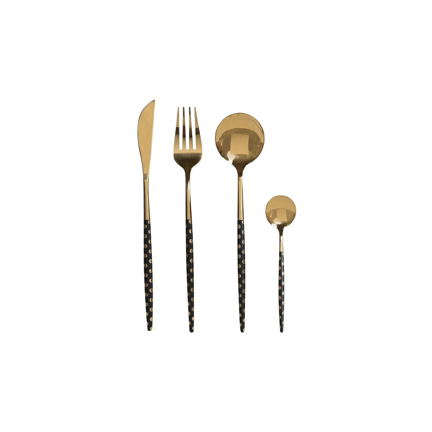Couverts en inox 16 pièces 2,5mm topos negro pour service de table