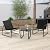 YITAHOME 3 Piece Patio Furniture Set with Bistro Chairs and Glass Table, Textilene Fabric Outdoor Conversation Furniture Set for Backyard Lawn Garden Balcony Poolside (Black)