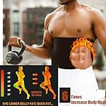 Waist Trimmer for Men Sauna Belt, Neoprene-Free Waist Cincher, Sauna Slimming Belt Sauna Sweat Workout Shaper - Image 3