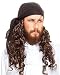 ThePirateDressing Pirate Medieval Renaissance Linen Triangle Bandana C1418 [Black]