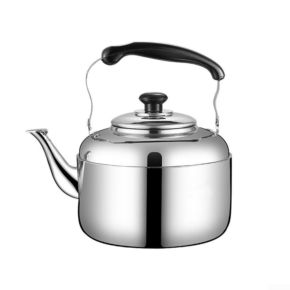 MeevrgR Whistling Stainless Steel Kettle – 1.5L/2.0L Boiling Heat-Resistant Handle, Wide Spout with Filter, for Induction Gas Stove(2L)