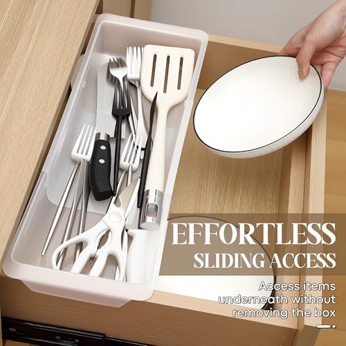 Bacs de rangement profonds de 43,2 cm avec plateau extensible réglable - 6