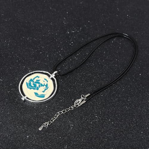 SONGCHANGJEWELRY Elegant Arcane Rose Pendant Necklace - Flip over design with delicately carved flowers - Gift to Witness Love and Friendship3