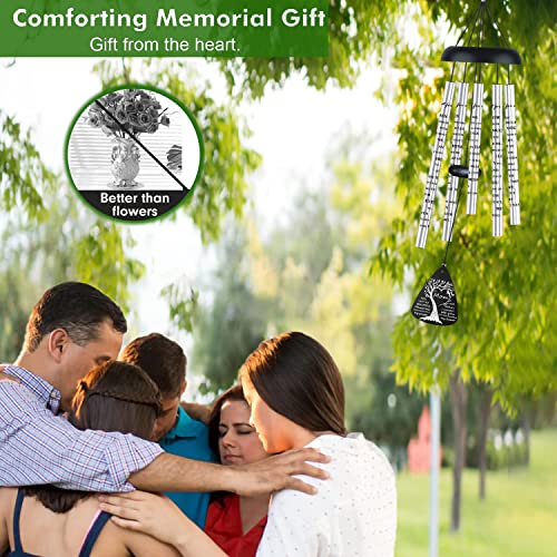 Image of JUST FOR WIND Sympathy Wind Chimes For Loss Of Mom Mother, Bereavement Memorial Gifts In Memory Of Loved One, 32 Inch Aluminum Wind Chimes