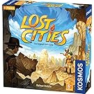 Lost Cities Card Game - with 6th Expedition | Two-Sided Board for Classic or New Edition | by Reiner Knizia | A Kosmos Game