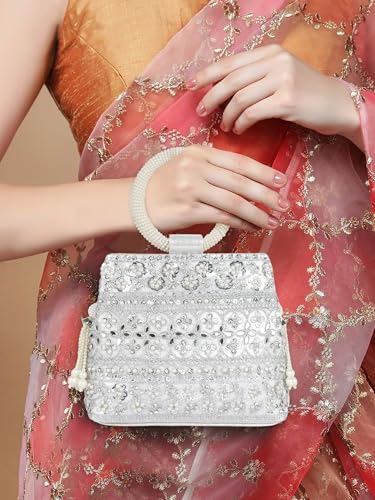 Image of Nevis Stylish Embroidery Unique Design Traditional Wedding Party Handheld Potli Bag For Women