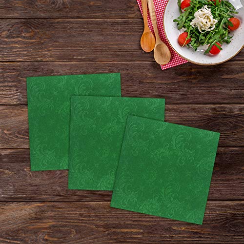 【100 pack】AIRE Cloth Napkins Colored Disposable Linen Feel Cloth Like Hand Towels Table Decorations for Thanksgiving Christmas Wedding Birthday Dinner Parties, 16\" X 16\" In