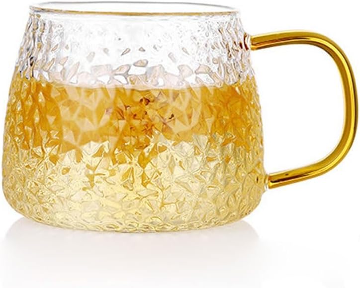 Household High Borosilicate Glass Green Tea Cup Office Water Transparent Strap Handle Single-layer