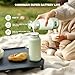Portable Bottle Warmer for Travel, 17.8oz Baby Bottle Warmer for Breastmilk & Formula, 2-Min Fast Heating Formula Container to Go, Long Battery Life & Temp Control, Portable Milk Warmer On The Go