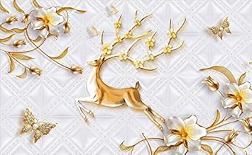 WallSkin Interior Non-Woven Washable 3D Wallpaper Size 5 x 5 (25 Sqft) PVC for Living Room Bedroom Commercial Space AWS Design-4