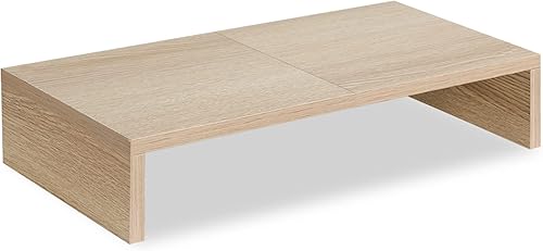 TEAMIX Soporte elevador para monitor de 20 pulgadas, soporte de madera para escritorio, TVpantallaPCimpresoraelevador de laptop, soporte de TEAMIX Soporte elevador para monitor de 20 pulgadas, soporte de madera para escritorio, TVpantallaPCimpresoraelevador de laptop, soporte de