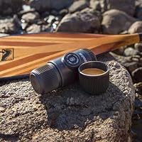WACACO Nanopresso Tragbare Espressomaschine, mit Nanopresso S-Etui, Upgrade-Version von Minipresso, Reisekaffeemaschine, Manuell Betrieben (Schwarz) – Ansicht 6