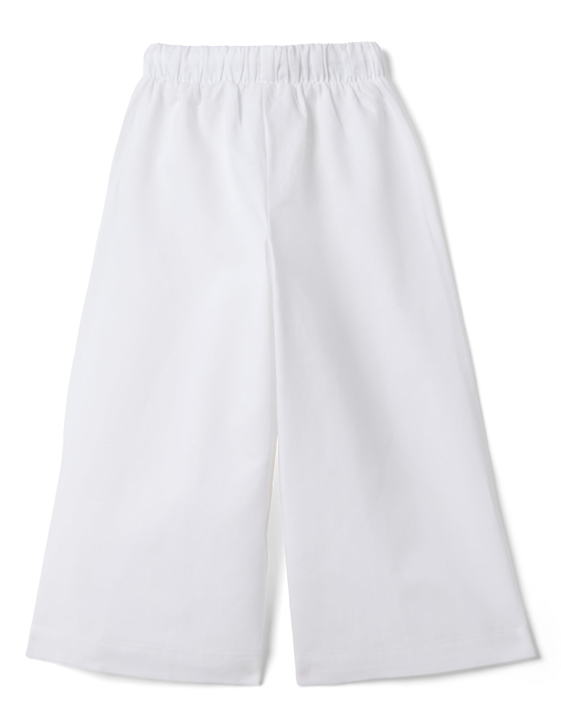 OVS Kids Pantaloni Bianchi in Misto Lino e Cotone da Bambina Wide Leg